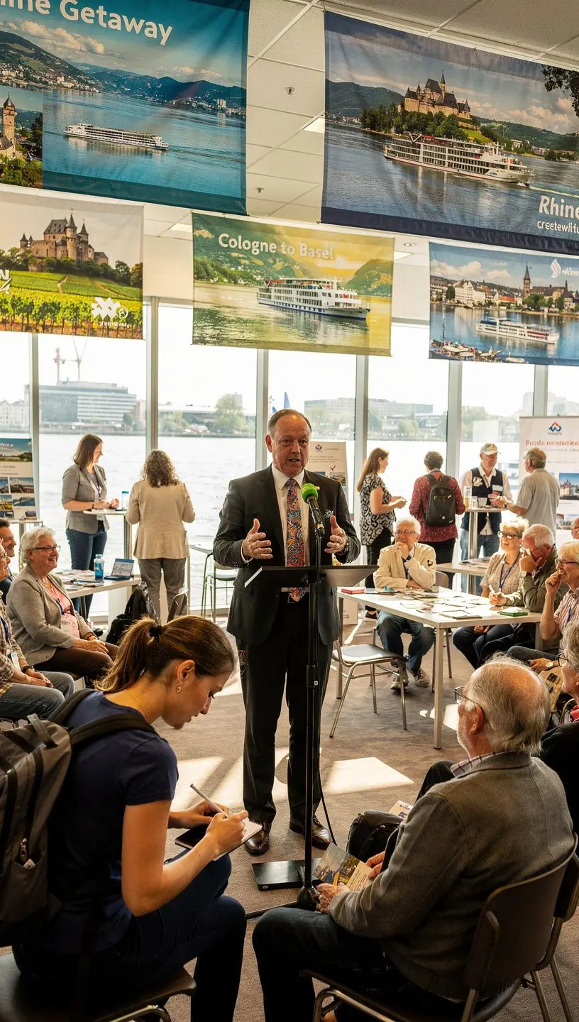 Übersichtstafel mit verschiedenen Flusskreuzfahrt-Routen und Paketen zur Auswahl